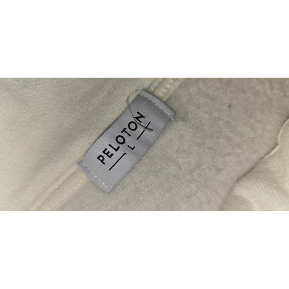 Peloton White Pullover Side Zip Sweatshirt Size Large - Picture 8 of 14